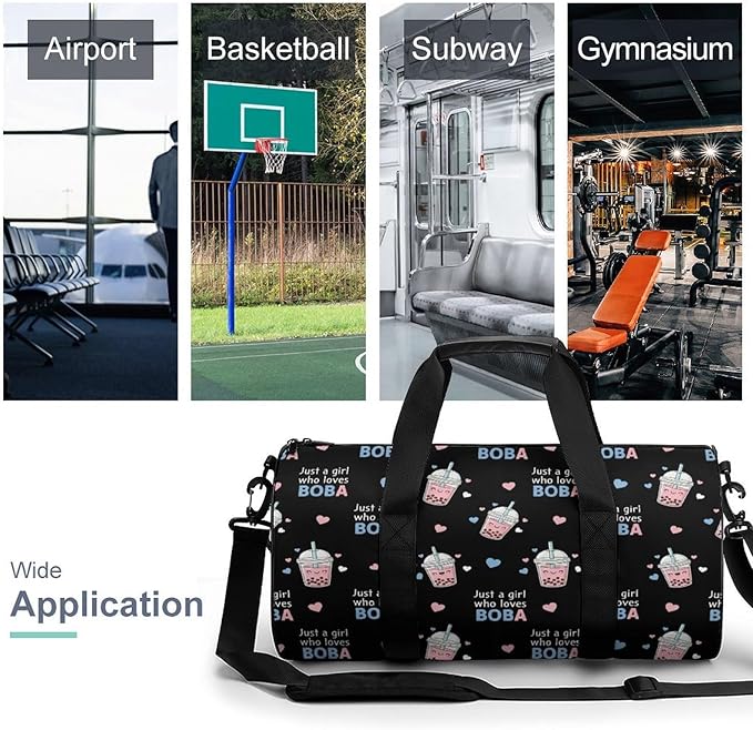 Gym Sports Duffle Bag Just A Girl Who Loves Weekender Carry on Beach Yoga Overnight Luggage Bag Travel Training Workout Bags
