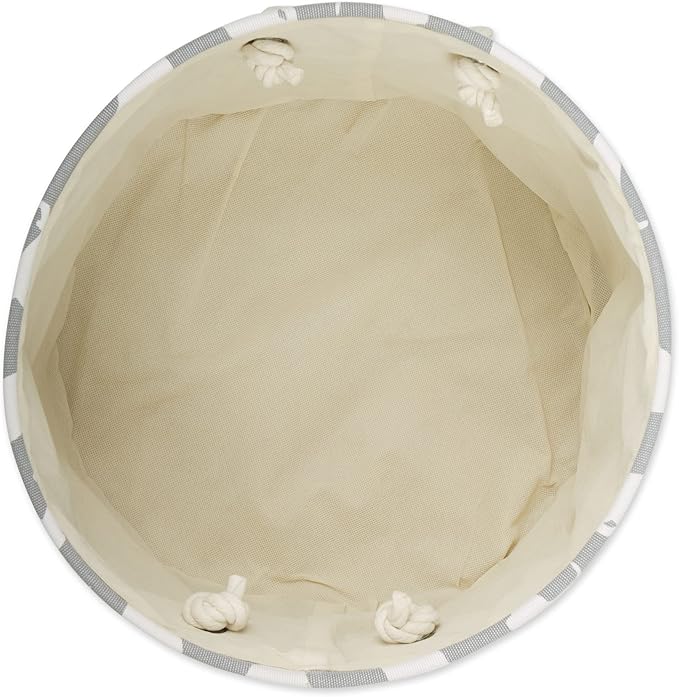 Bone Dry Pet Storage Collection Collapsible Bin, Medium Round, 12x15, Gray Dog Show Print