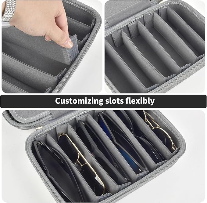 Travel Sunglass Organizer Case for Quay Polarized Sunglasses Men Women, Trendy Glasses Storage Box (Bag Only)