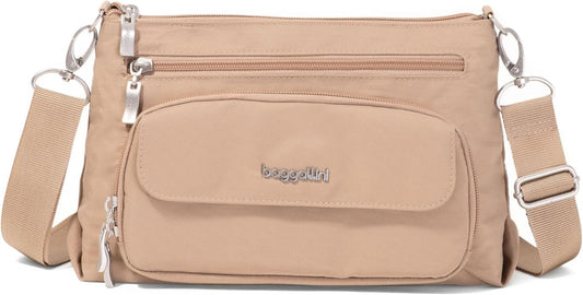 Baggallini Original Everyday 11x7.5 Crossbody Bags Rfid Protected Lightweight Nylon Zippered Travel Purse