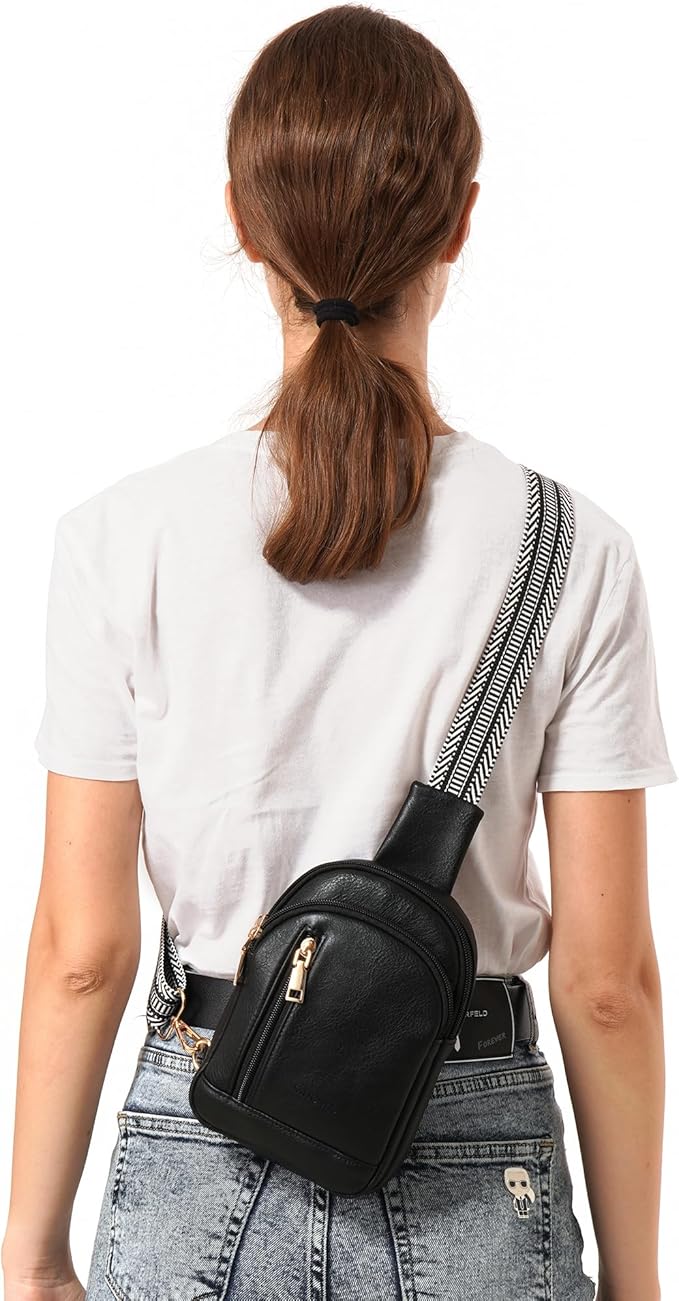MHCNLL Small Sling Bag RFID Crossbody Purse for Women - Anti Theft Fanny Pack Chest Bag for Travel