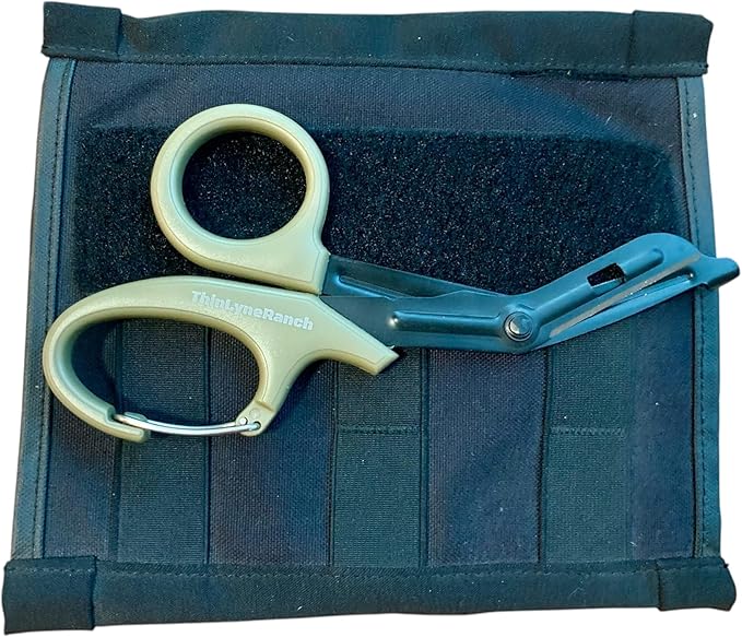 Trauma Shears – Premium Stainless Steel, Non-Stick Blades for First Responders – MOLLE-Compatible, Heavy-Duty Design with Quick Access – Tailored for Vehicles and Emergencies (FDE)