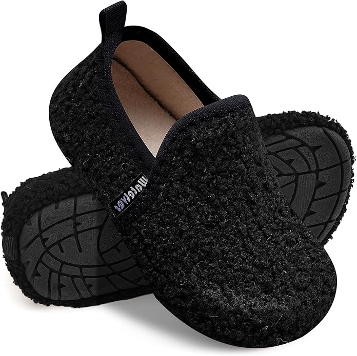 WateLves Kids Toddler Slippers Girls Boys Slip on House Shoes Lightweight Anti Slip Sock Slippers Winter Indoor Outdoor Walking Shoes