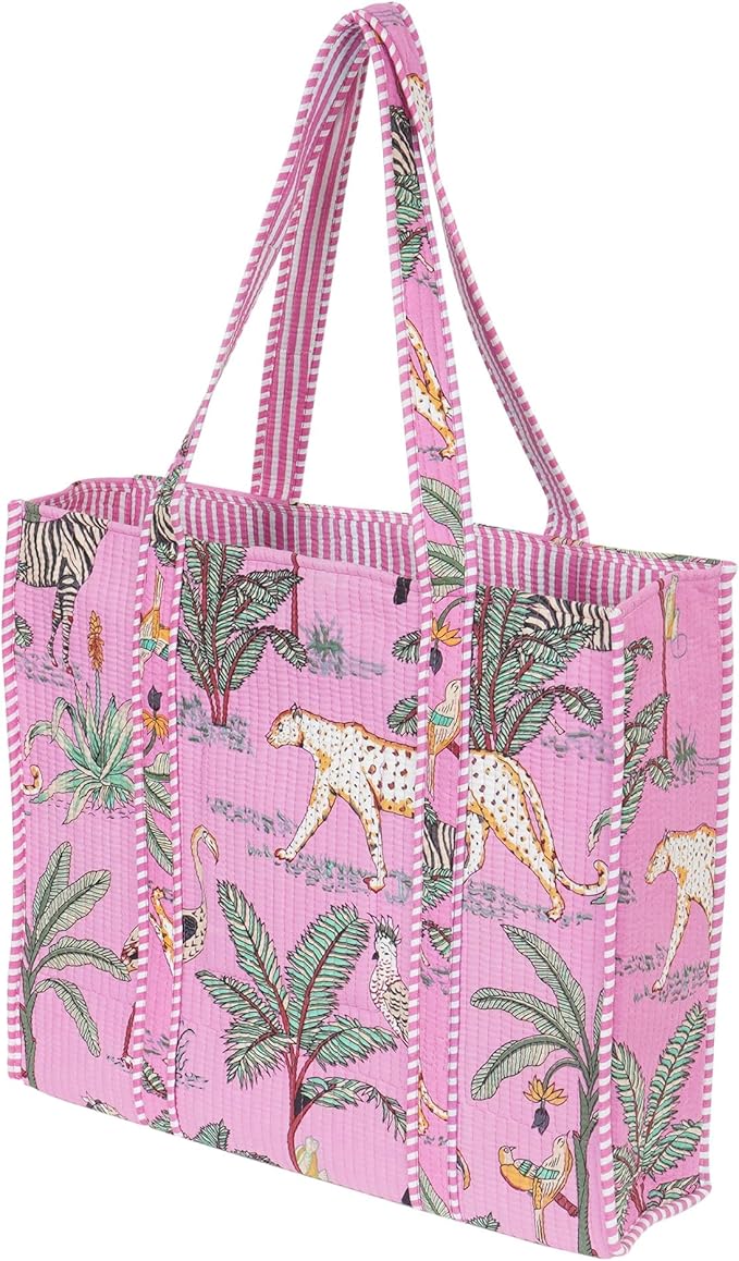 Marubhumi Women Lightweight Travel Bag Purse Cotton Shoulder Tote Bag For Shopping Grocery & Beach Bag