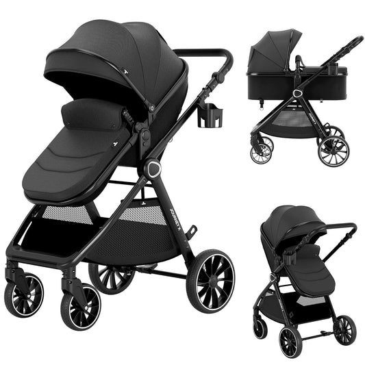 Baby Stroller 2 in 1 Newborn Convertible Stroller Bassinet for Infant New Born Pushchair 0-36 Month