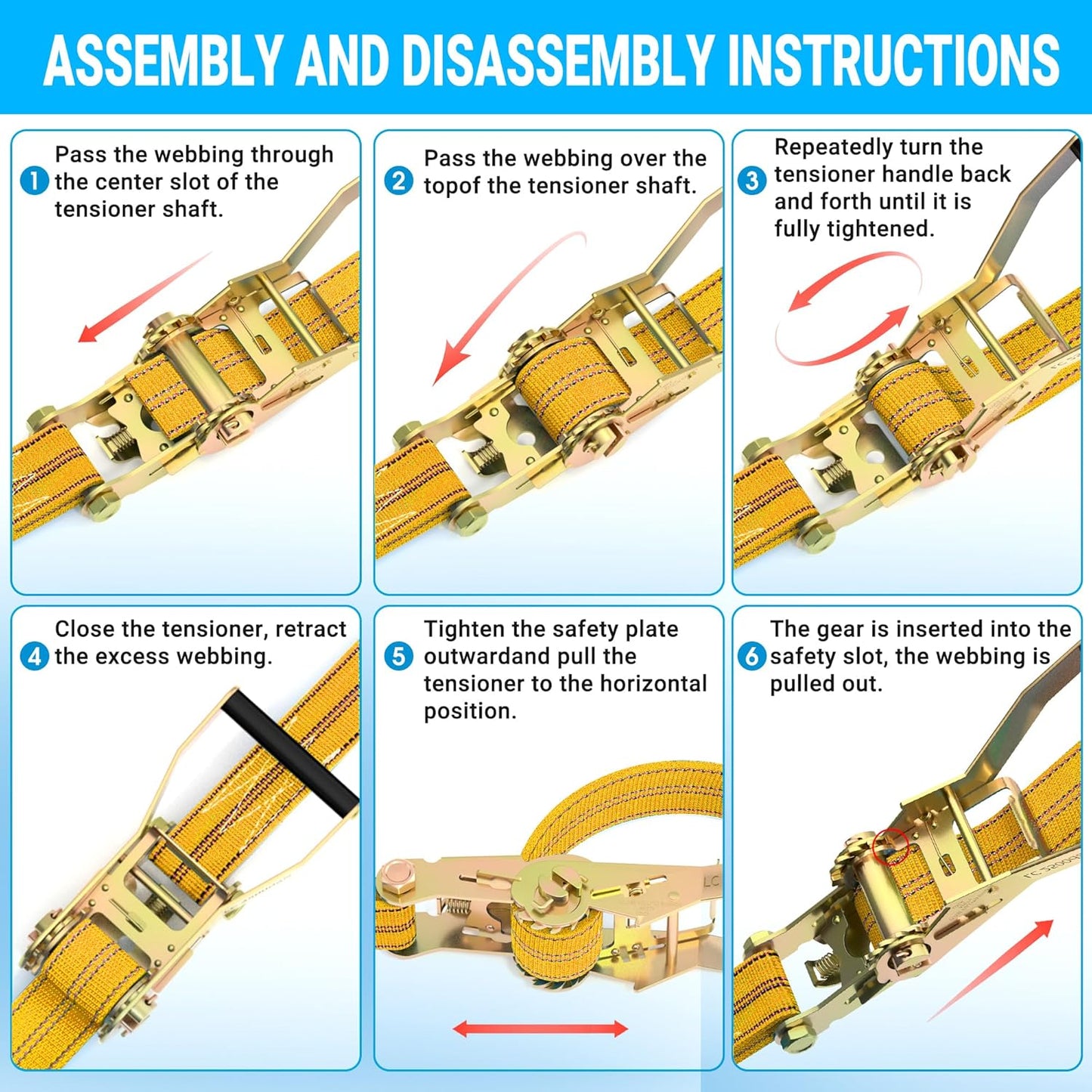2Pack Ratchet Straps Heavy Duty, 2” 32Ft Tie Down Straps Ratchet, Tie Down Ratcheting with Double J Hook, 4000 LB Break Strength Cargo Strap Ratcheting for Moving, Trailers, Motorcycles and Car Roof