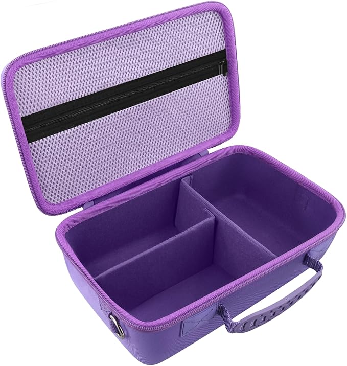 khanka Camera Case for Canon EOS Rebel T7/T100/T6/R50/R100/R5/R7/R8/R6 Mark II/SL3 DSLR Camera,Travel Protective Carrying Case for Canon EOS Rebel Camera and 18-55mm/18-45mm Lens(Purple Case Only)