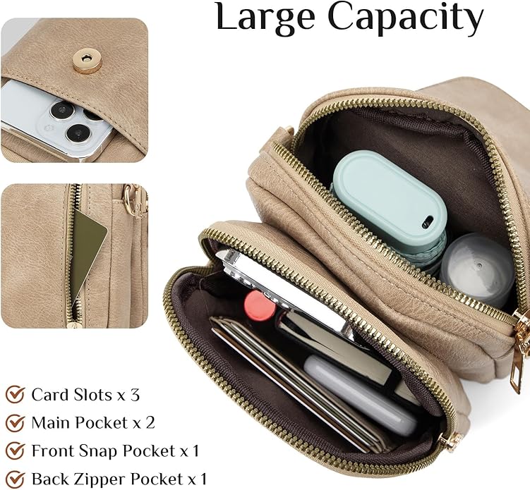 Fashion Small Crossbody Bags for Women Trendy Designer Cell Phone Purses Wallets with Card Holder Anti Theft Travel