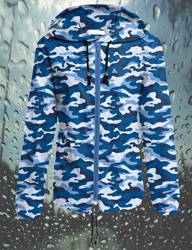 Avoogue Raincoat Women Lightweight Waterproof Rain Jackets Packable Outdoor Hooded Windbreaker