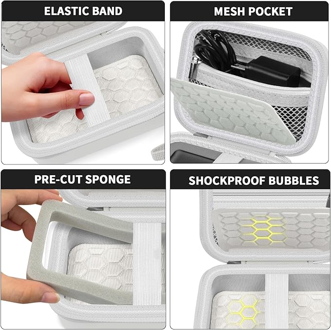 Comecase Carrying & Protective Case for Digital Camera, for CAMKORY/for Kodak Pixpro/for Canon PowerShot ELPH 180/190 / for Sony DSCW800 DSCW830 Cameras for Travel(Bag Only)- White