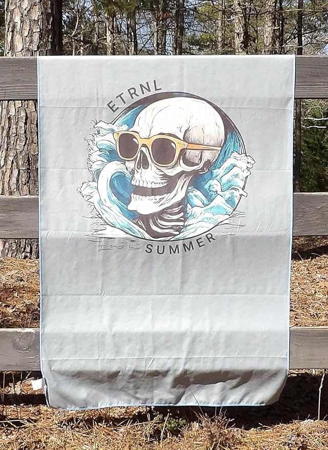 Angler Lightweight Beach Towel - Microfiber, Thin, Compact, Quick-Dry, Sand-resistant, 31.5 x 63 in, 9.2 oz - Fishing Towel Perfect for Beach, Pool, Lake, Camping - Not a Large Cotton Towel
