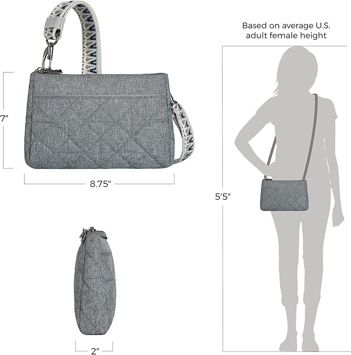Travelon unisex-adult Anti-Theft Boho Clutch Crossbody