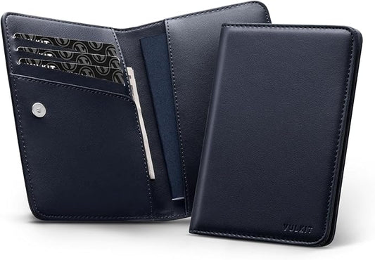 VULKIT Passport Holder For Travel With Magnetic Closure RFID Blocking Travel Wallet Passport Book Cover Boarding Pass Holder Travel Essentials