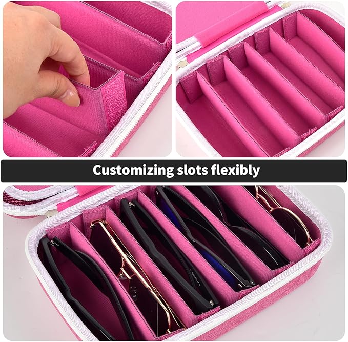 Travel Sunglass Organizer Case for Quay Polarized Sunglasses Men Women, Trendy Glasses Storage Box (Bag Only)