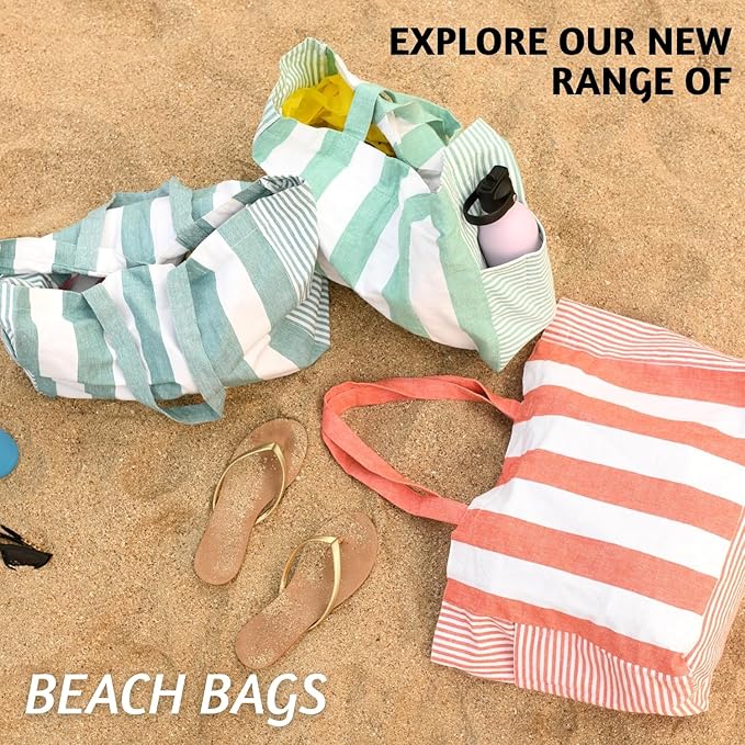 Folkulture Beach Bag For Women | 17 x 14 Inch - 100% Cotton Beach Tote Bag With Zipper Pocket Inside, Large Woven Pool Bag