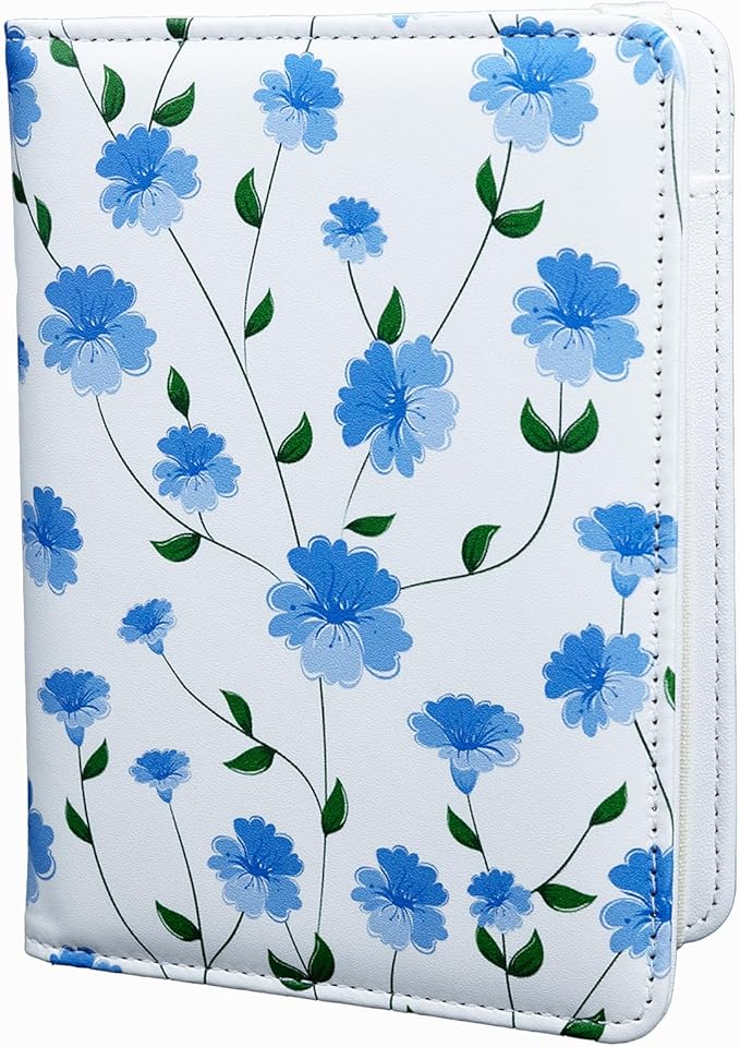 Passport Holder For Travel, RFID Blocking Passport Wallet, Passport Cover Secure & Front Pocket Money Holder For Men & Women, Travel Wallet, Growing Flower In White, Basic Version