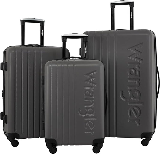 Wrangler Quest Luggage Set, Granite Gray, 3 Piece Set (30"/26"/22")