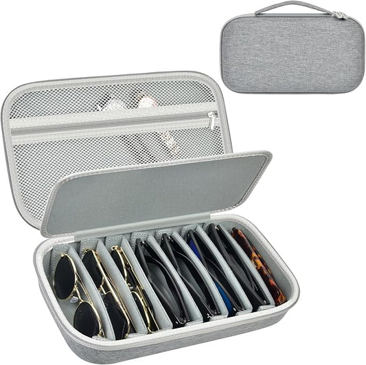 Travel Sunglass Organizer Case for 8 Pairs Polarized Sunglasses, Storage Box for Multi-style Dressers (Bag Only)