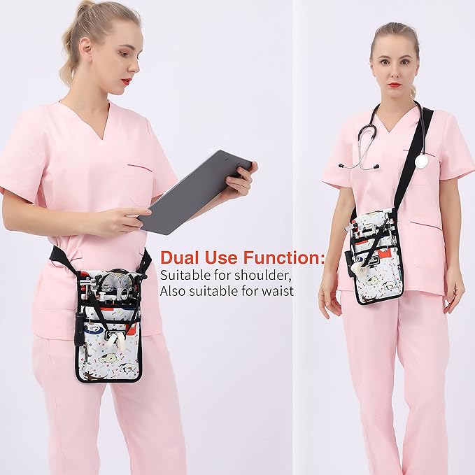 Nurse Fanny Pack for Work,Kit Practical Waist Bag for Nurses,Fanny Pack for Basics,Nurse Utility Belt Organizer Bag (M-Color22XG)