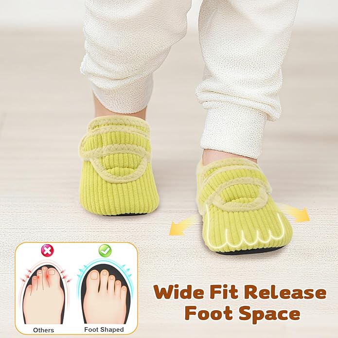 LeIsfIt Toddler Slippers Boys Girls House Shoes Soft Warm Kids House Slippers Slip on Cozy Bedroom Sock Shoes Non-slip Indoor Outdoor Slipper Shoe