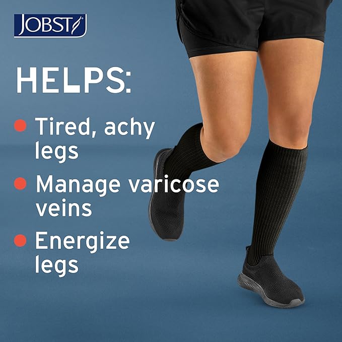JOBST ACTIVA Athletic 15-20 mmHg Compression Socks Knee High, Closed Toe