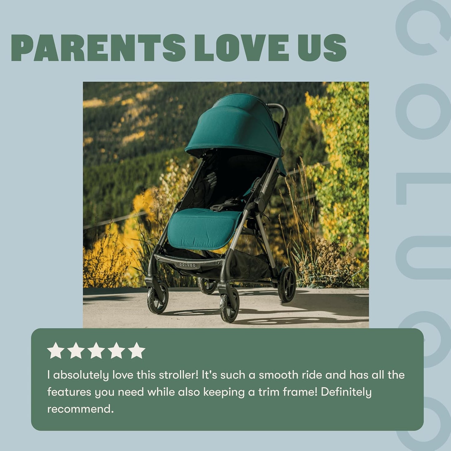Colugo The One Stroller - Lightweight Easy Fold Compact Toddler and Baby Stroller for Travel, Large Storage Basket, One Hand Fold, Includes Raincover, Bumper Bar, Cupholder (Ponderosa Pine)