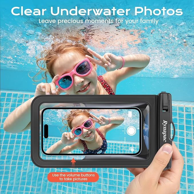 Waterproof Phone Pouch - 2 Pack, IPX8 Waterproof Phone Case with Lanyard for iPhone 17 16 15 Pro Max, Cell Phone Dry Bag for Beach Vacation Travel Cruise Essentials, Touch Screen, Up to 8.5"