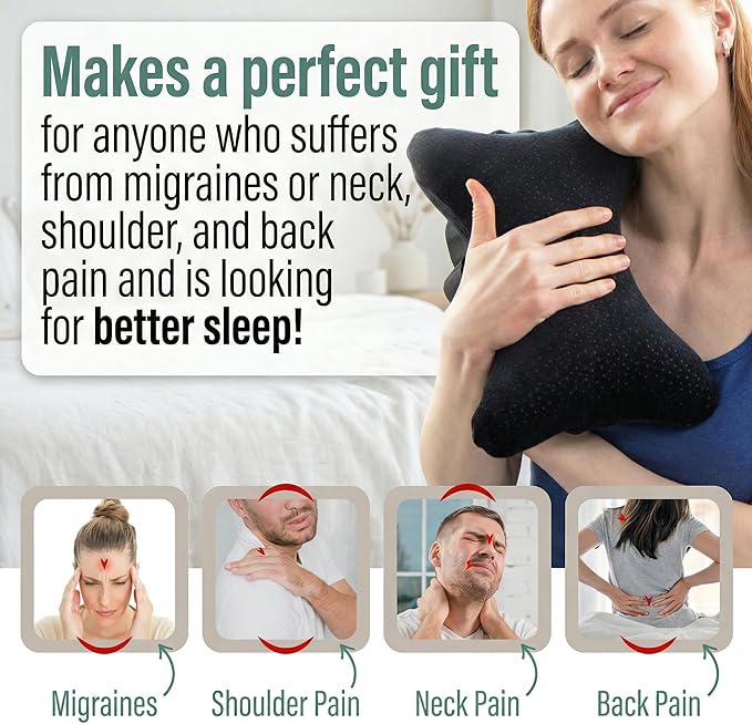 Aeris Car Headrest Pillow,%100 Memory Foam Car Neck Pillow for Driving with Strap - Carry Bag - Maximum Neck Support for Car Seat - Portable Small Travel Pillow - Perfect for Camping and Traveling