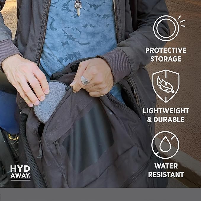 HYDAWAYTravel Case for Collapsible Bottles, Bowls & Cups - Protective, Water-Resistant, TSA-Approved, Lightweight - Protective Storage with Carabiner Clip