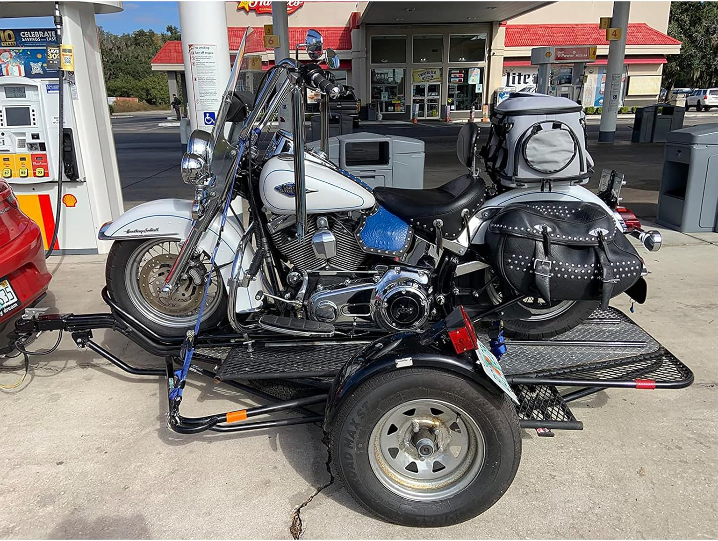 XSTRAP STANDARD Ratchet Tie Down Straps 8PK 1'' x 10 ft - 900 LB Break Strength Cargo Straps for Moving Appliances, Lawn Equipment, Motorcycle (Blue)