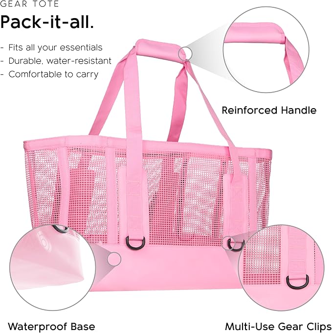 MISSION Boat Gear CASSI Heavy-Duty Outdoor Tote and Waterproof Marine-Grade Mesh Boat Bags