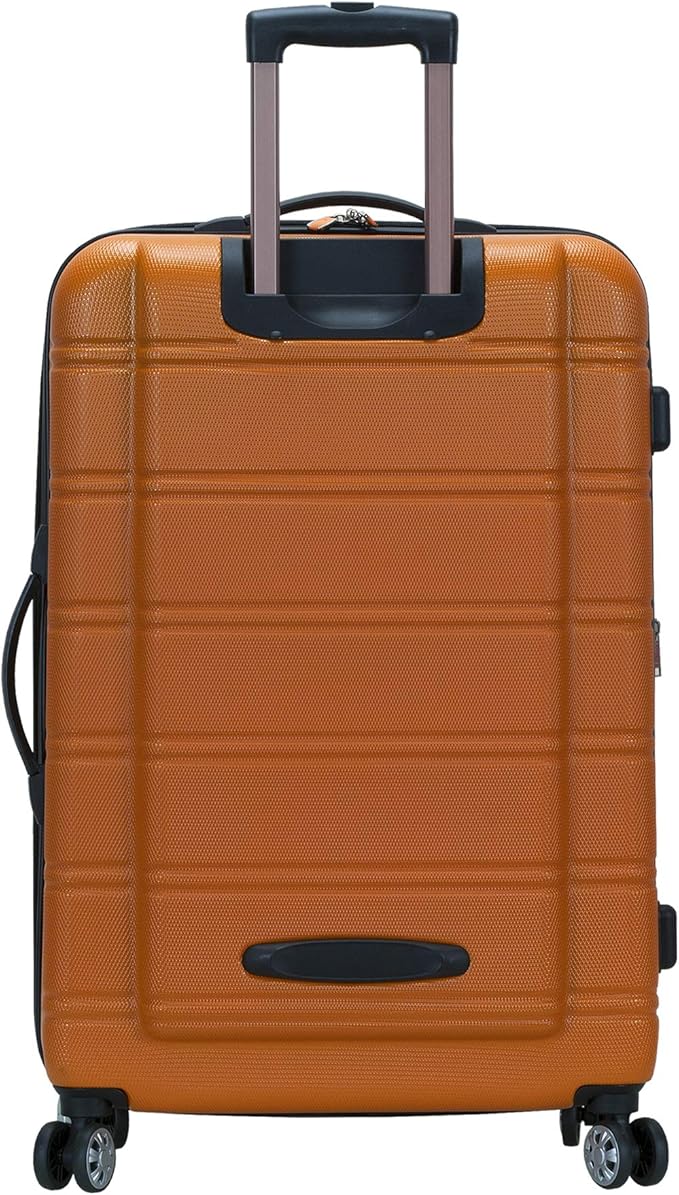Rockland Melbourne Hardside Expandable Spinner Wheel Luggage, Orange, 3-Piece Set (20/24/28)