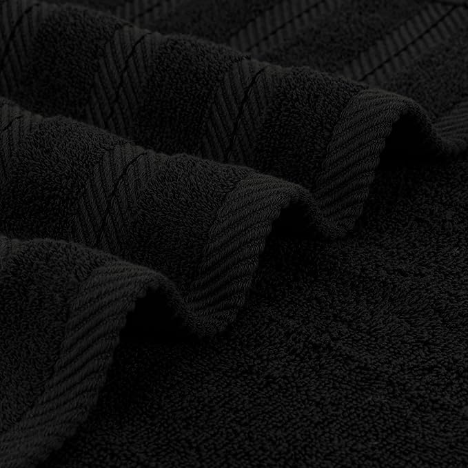 Utopia Towels 4 Pack Premium Extra Large Bath Towels Set, (30 x 60 Inches) 100% Ring Spun Cotton, Lightweight and Highly Absorbent Quick Drying Towels, Perfect for Daily Use (Black)