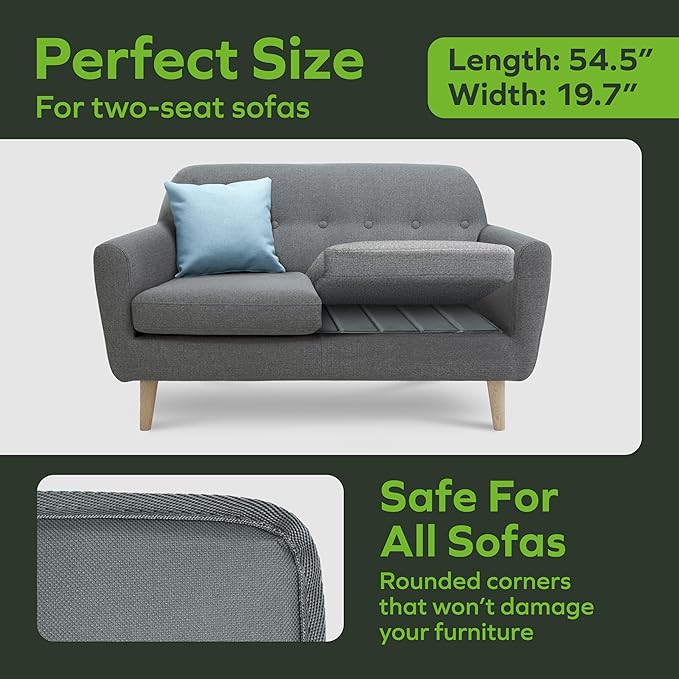 BEN'SHOME® Heavy Duty Loveseat Support Board for Sagging Sofas | Fits 48"-54.5" x 19.7" Deep | Protects Your Back from Sinking Seats | 0.5" Solid Wood, 400 LBS, Anti-Slip, Lifetime Replacement