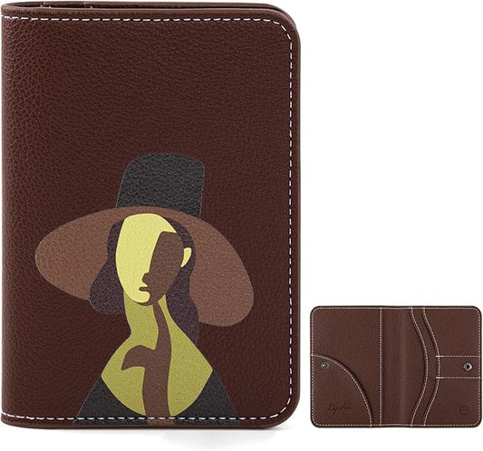 Lychii Passport Holder, Slim Passport Cover Travel Wallet with RFID Blocking, PU Leather Protector Pouch Protective Case for Passports, Boarding Pass, ID Cards