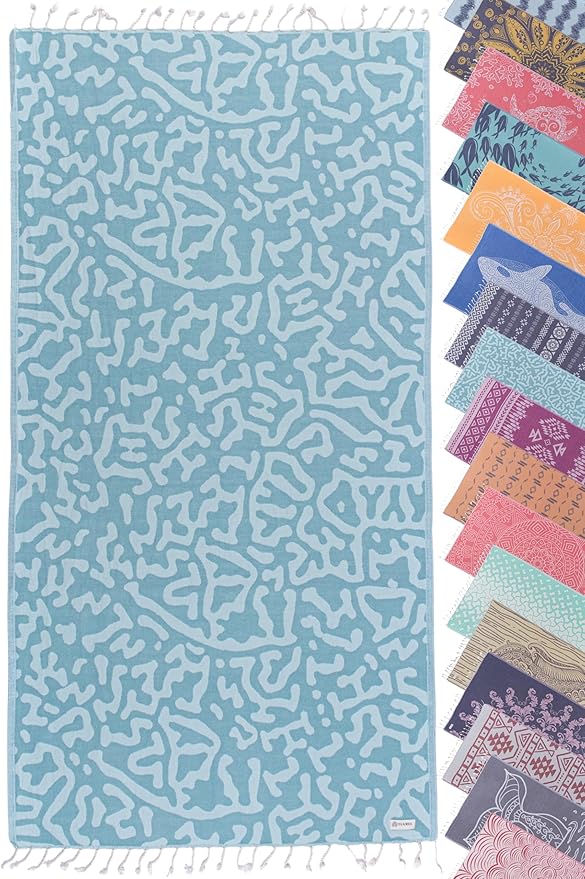 Quick Dry Pool Towels Oversized for Adults - Swim Towels for Swimmers - Large 100% Cotton Beach Towels Oversized (69 x 37 inch) - Sand Free, Cloud, Thin & Lightweight for Travel - Cruise & Beach Gifts