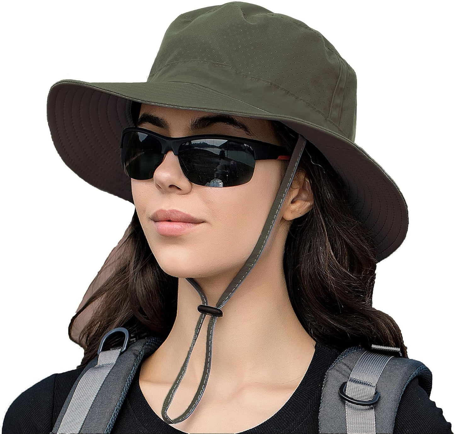 Rosoz Sun Hat for Men Women Boonie Bucket Hat Wide Brim Breathable Cooling Fishing Hats Safari Beach Garden UV Protection