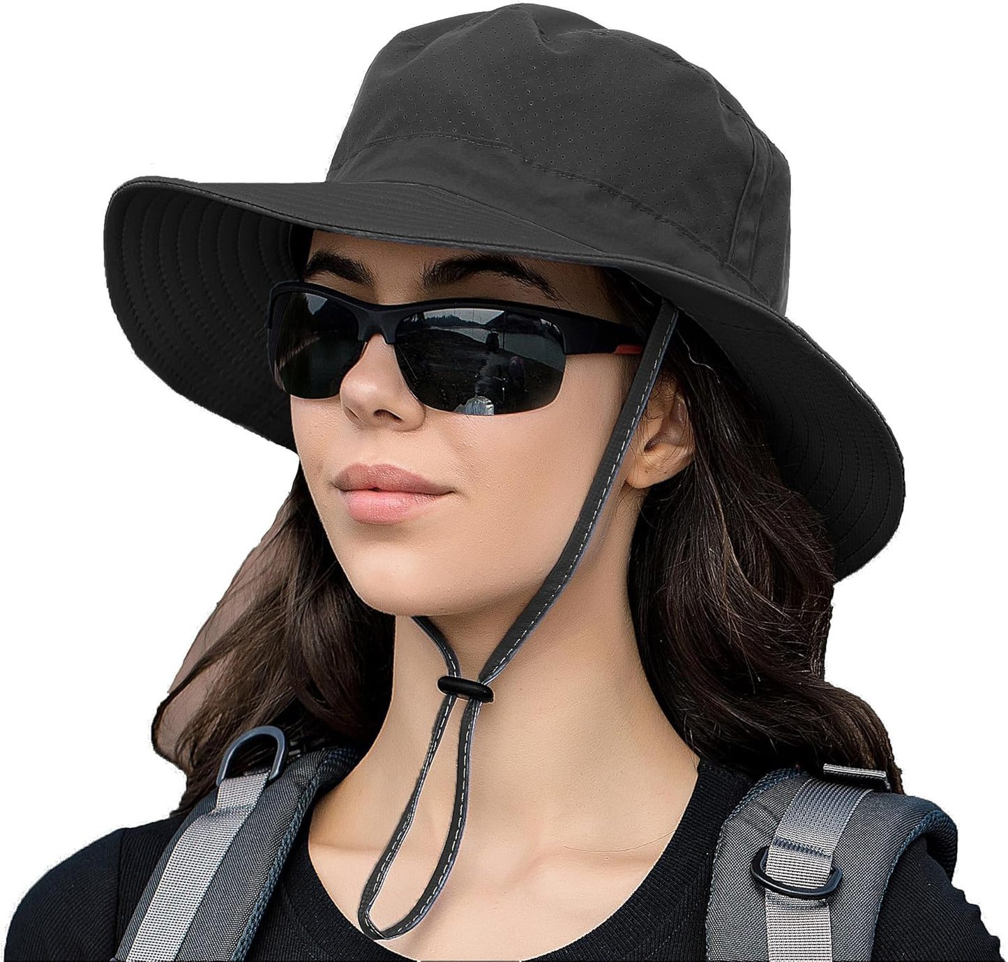 Rosoz Sun Hat for Men Women Boonie Bucket Hat Wide Brim Breathable Cooling Fishing Hats Safari Beach Garden UV Protection