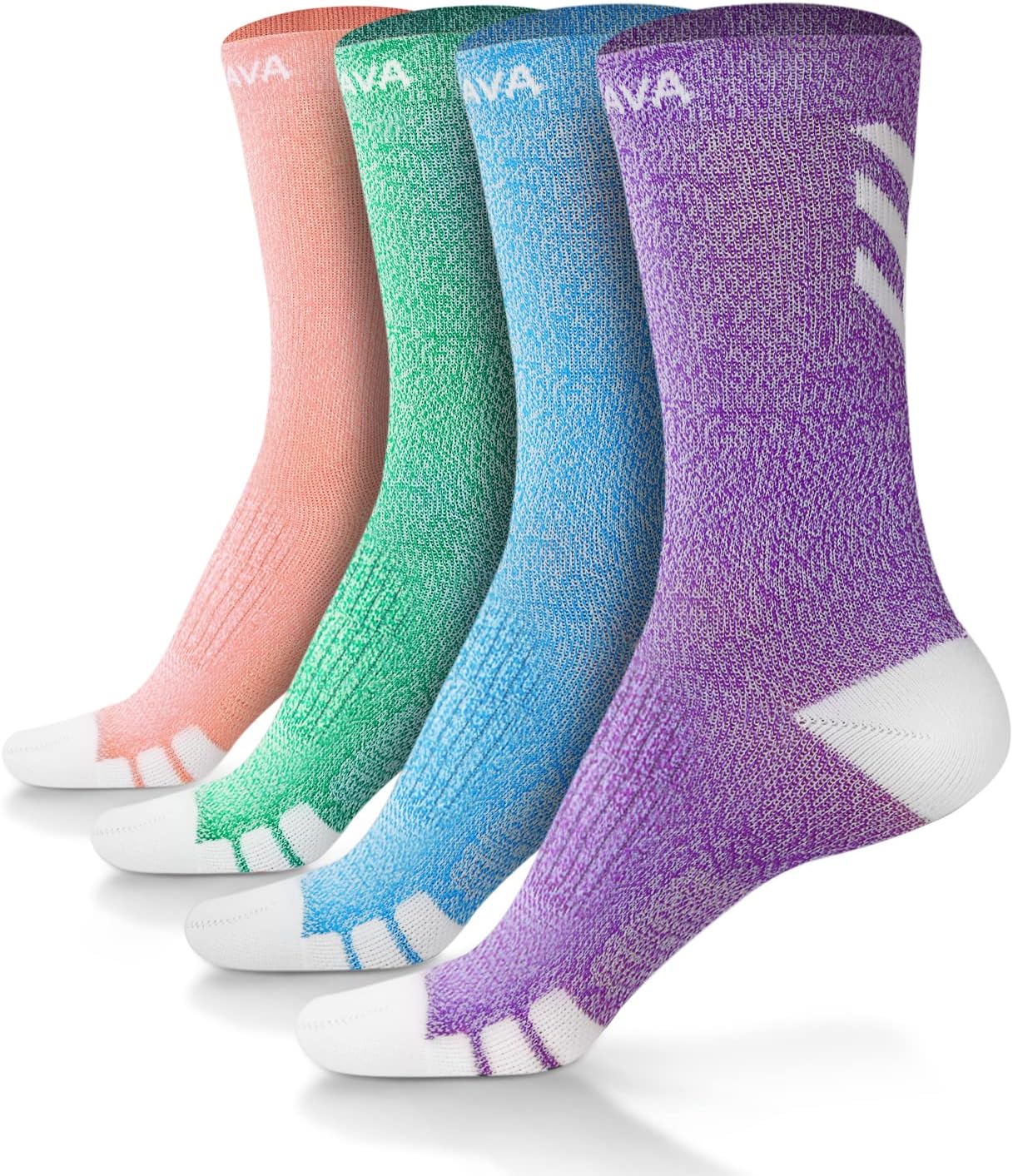 DOVAVA Dri-tech Compression Crew Socks (4/6 Pairs), Comfort Boost Circulation