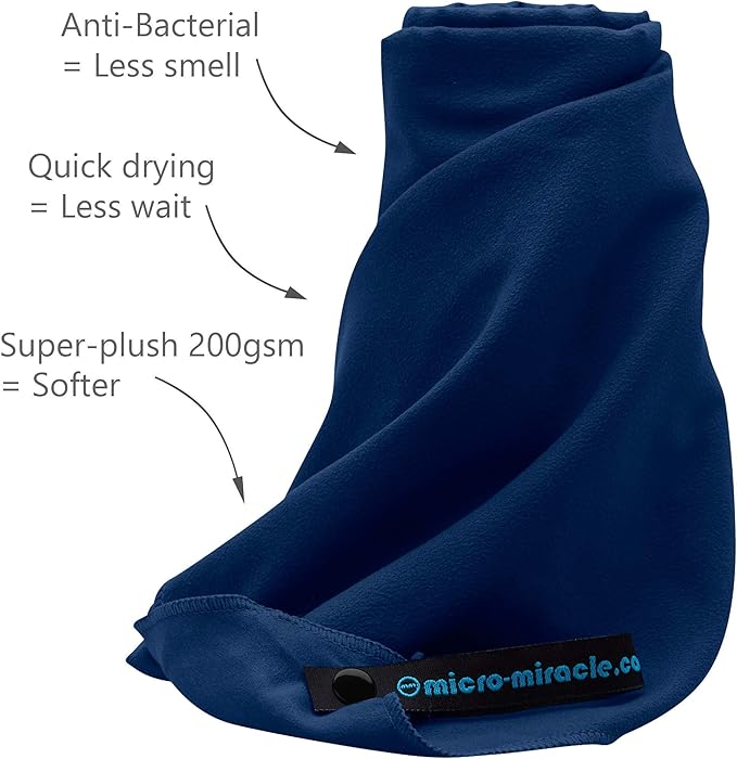 2-Pack Microfiber Towel - XXL Travel Quick Dry and Extra Soft Microfiber Towels, Lightweight and Compact for Gym, Swim Practice, Travel, Backpacking, Camping, RV, Beach, Camping