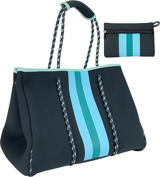 QOGiR Neoprene Multipurpose Beach Bag Tote with Inner Zipper Pocket … … … …