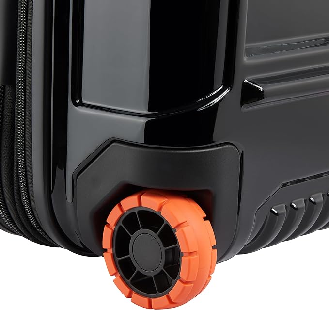 Jeep JH003B Hardside Expandable Luggage with Two Wheels, Black, Carry-On 21 Inch