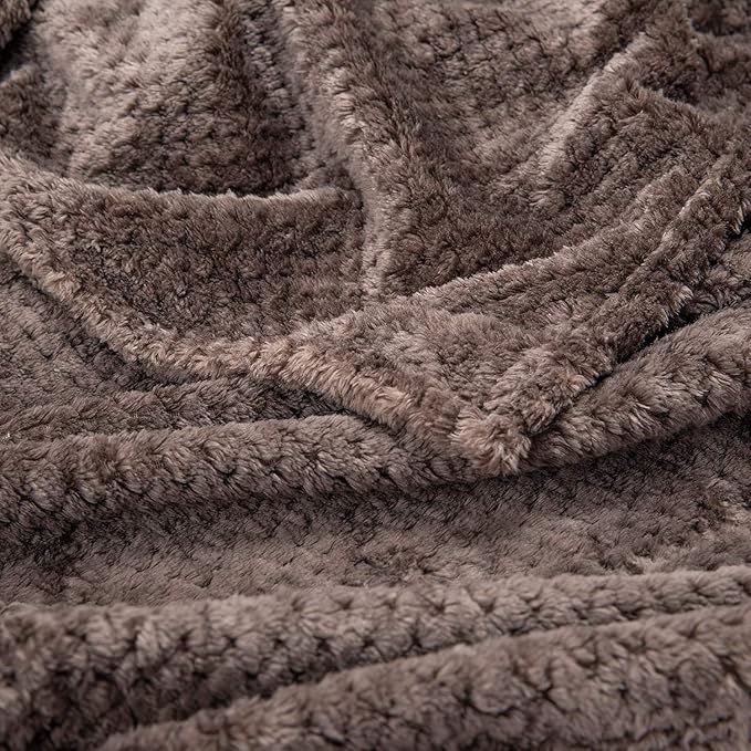 Fuzzy Throw Blanket, Plush Fleece Blankets for Adults, Toddler, Boys and Girls, Warm Soft Blankets and Throws for Bed, Couch, Sofa, Travel and Outdoor, Camping (Twin(60"x80"), XL1-Eagle Grey)