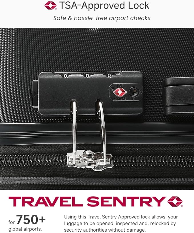 Luggage Sets 5 Piece, H1F Hardside Suitcase With Wheels - Spinner Wheels, TSA Lock, Includes Tote Bag（FX-Lite,Beige,5 Piece Sets）