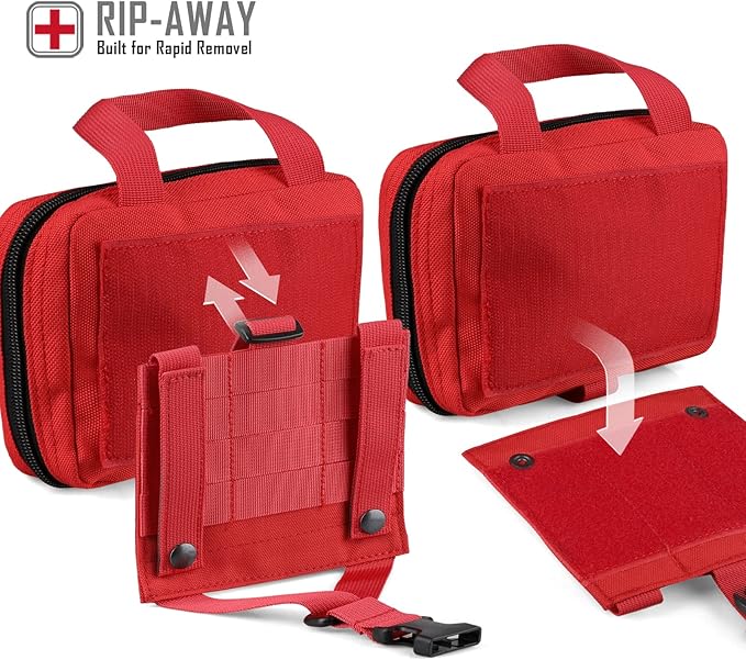LIVANS Tactical IFAK Pouch, Rip Away Molle First Aid Bag Tear-Away Medical Pouch Emergency EMT Bag for Travel Outdoor Hiking(Pouch Only, First Aid Kits NOT Included)