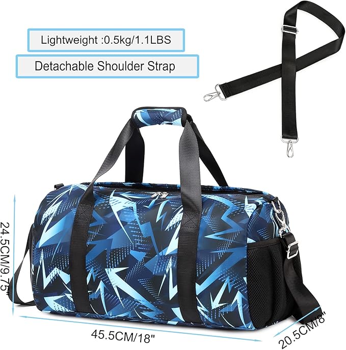 Dance Bag for Boy and Girls Duffle Gymnastics Gym Overnight Travel Sports Ballet Weekender Sleepover Carry On Bag with Shoe Compartments Water Resistant