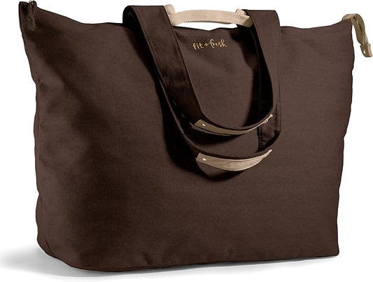 Fit & Fresh Large Beach Bag for Women - Extra Large Travel Tote With Pockets