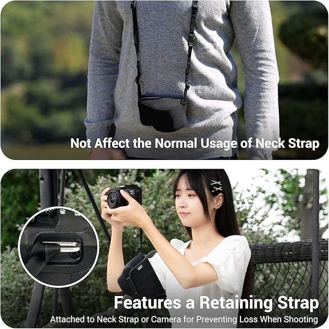 KIWIFOTOS Neoprene DSLR Camera Sleeve Case Compatible with Canon EOS R7 R10 45mm Lens Nikon Z6III Z50II Mirrorless Camera up to 5.1 x 2.9 x 3.9 Wear Resistance