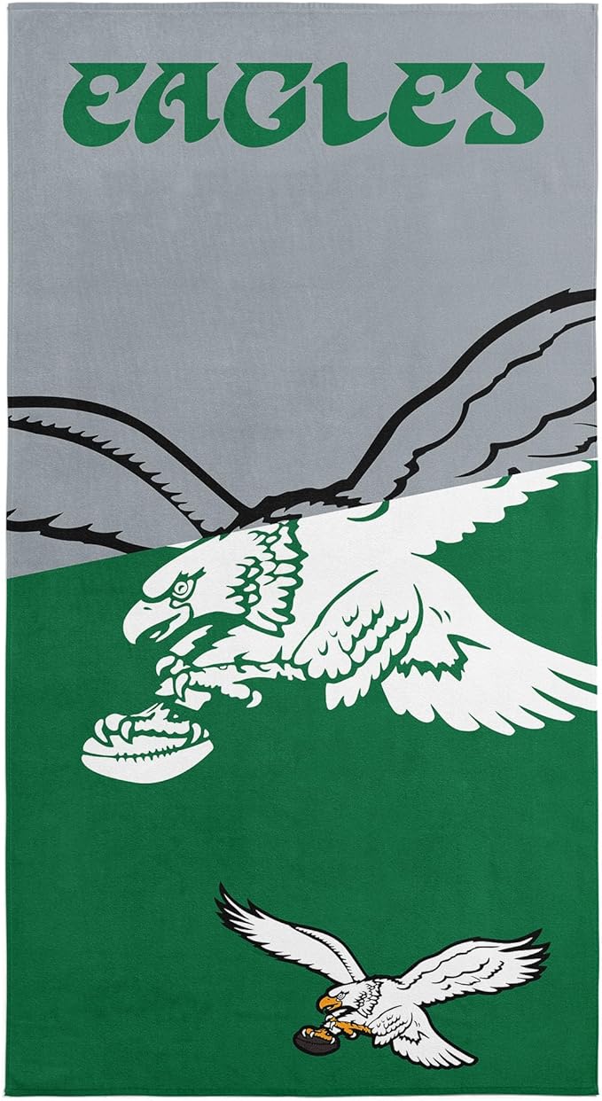 Northwest NFL Oversized Microfiber Beach Towel, 60 x 70 Inches – Quick Dry, Sand Resistant, Lightweight, Highly Absorbent, Shibori Design
