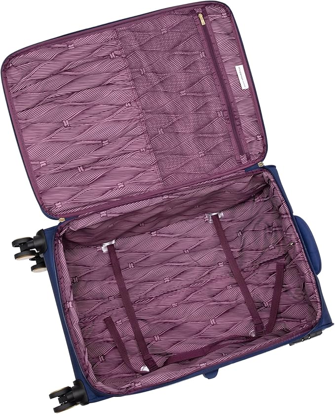 It Luggage Glimmering 32" Softside Checked 8 Wheel Expandable Spinner, Ocean Cavern